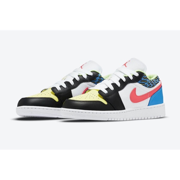 Air Jordan 1 Low GS "White Mesh / Multicolor - Picture 5 of 11